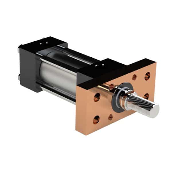 KHSC 02 Serisi Kare Kapaklı Flanşlı Hidrolik Silindir